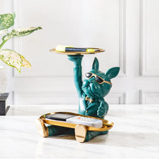 FRENCH BULL DOG DOUBLE TRAY DECOR
