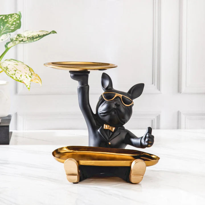 FRENCH BULL DOG DOUBLE TRAY DECOR