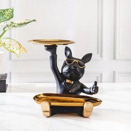 FRENCH BULL DOG DOUBLE TRAY DECOR