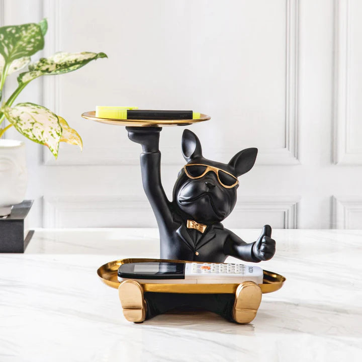 FRENCH BULL DOG DOUBLE TRAY DECOR