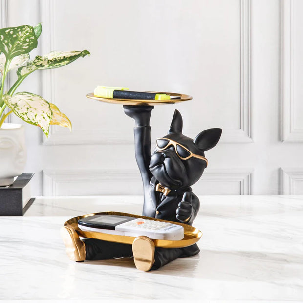 FRENCH BULL DOG DOUBLE TRAY DECOR