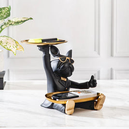 FRENCH BULL DOG DOUBLE TRAY DECOR