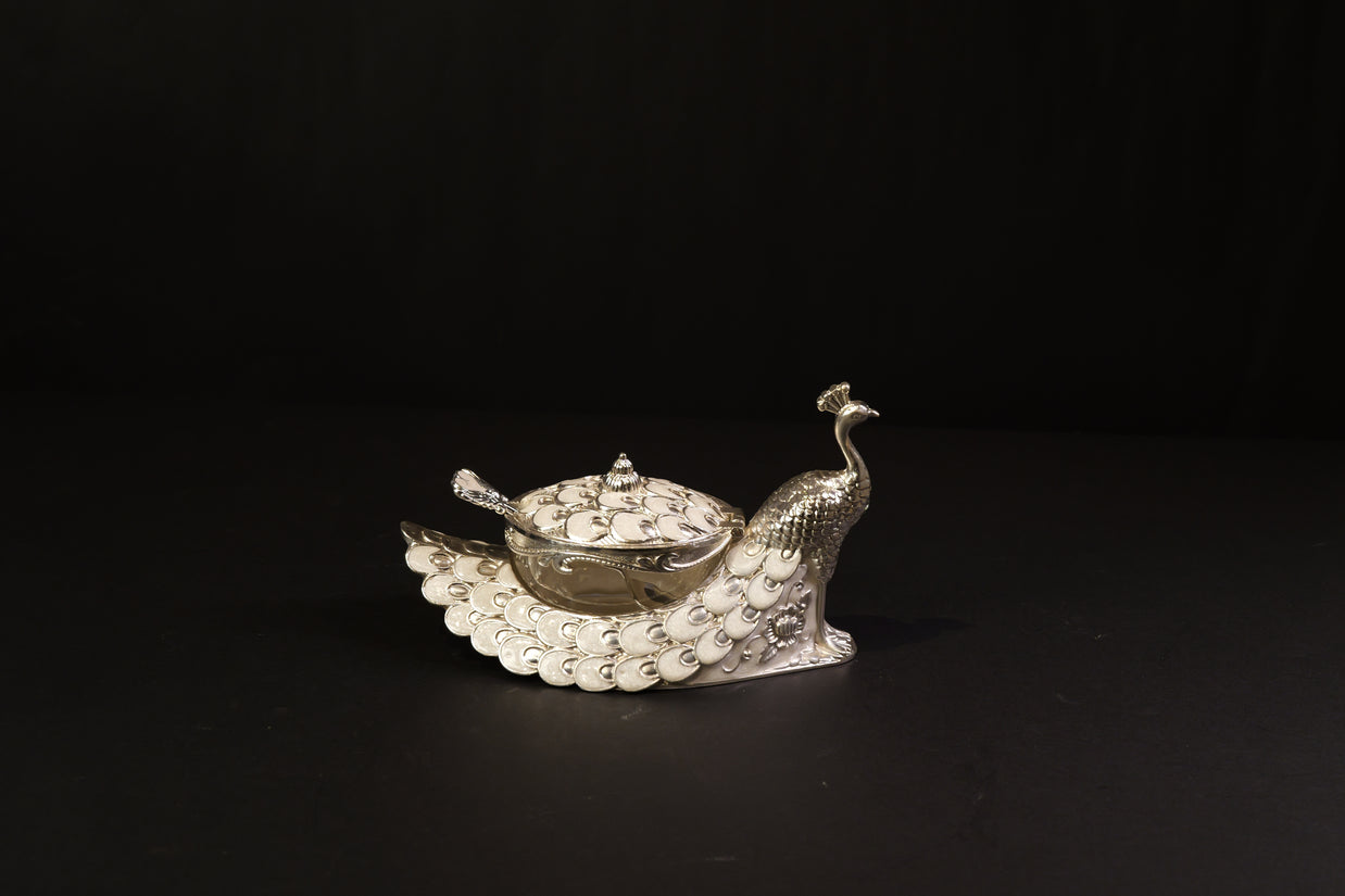 PEACOCK SHAPED CANDY JAR