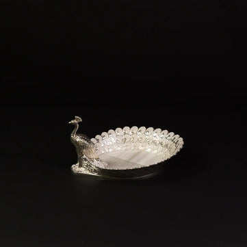 BIG ROUND PEACOCK TRAY