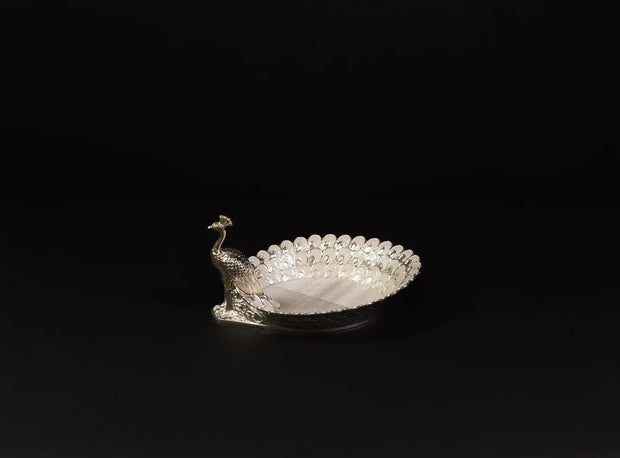 BIG ROUND PEACOCK TRAY
