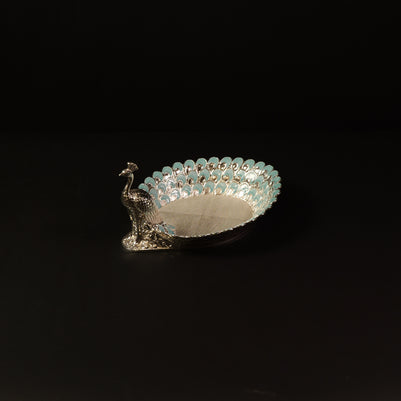 BIG ROUND PEACOCK TRAY