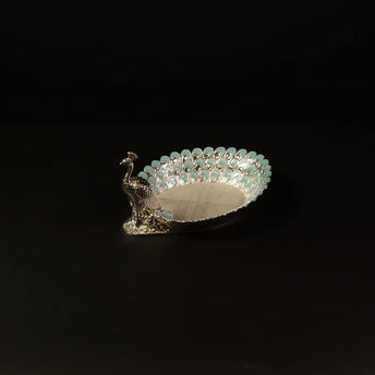 BIG ROUND PEACOCK TRAY