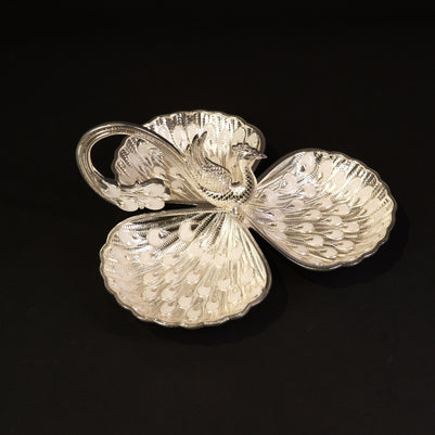 3 BOWL PEACOCK TRAY