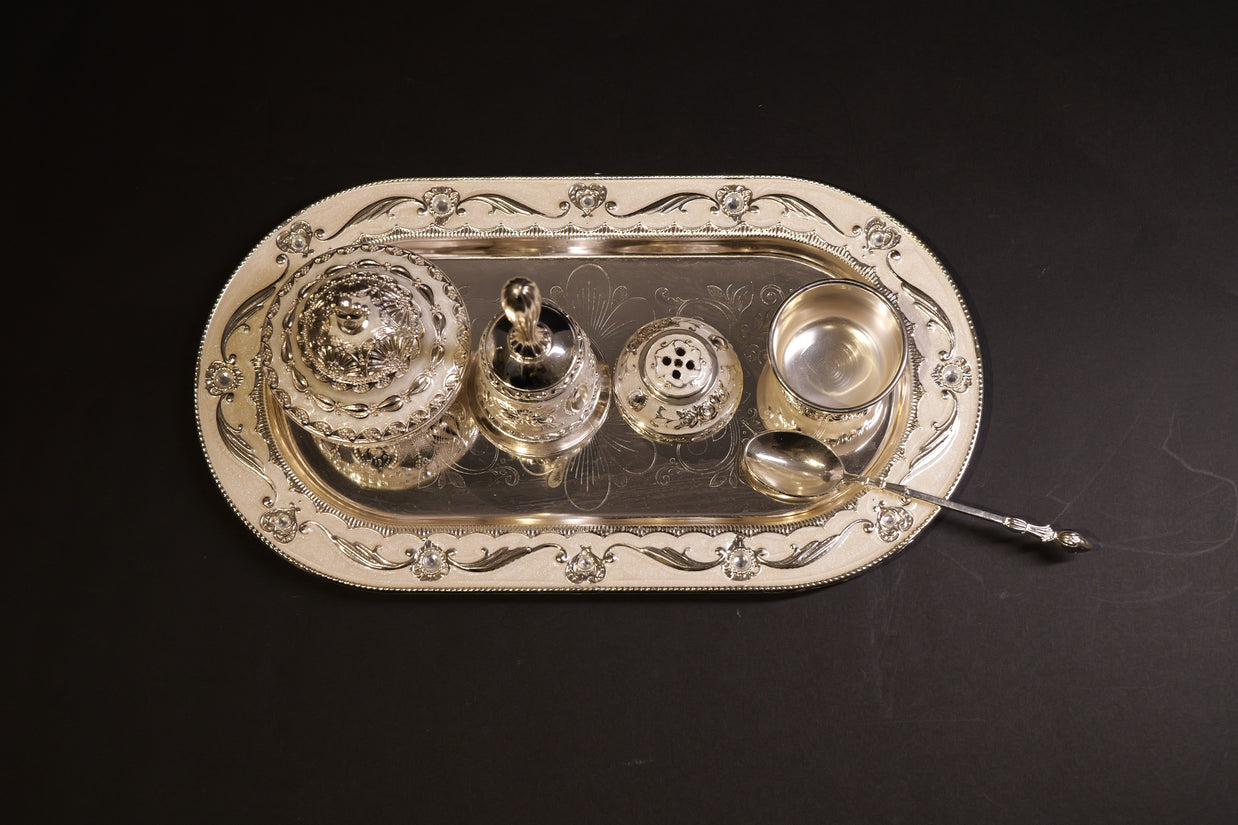 OVAL PUJA THALI