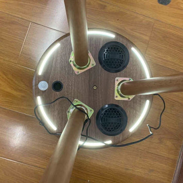 SIDE TABLE WITH BLUETOOTH SPEAKER AND WIRELESS MOBILE CHARGER