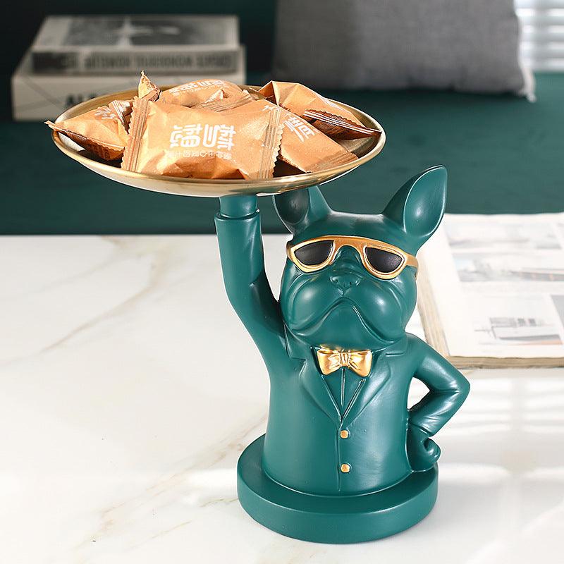 CUTE BULLDOG STATUE FIGURINES